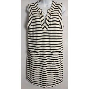 Kate Spade Womens Striped‎ Dress Nautical Cotton Shift Large Coastal Americana